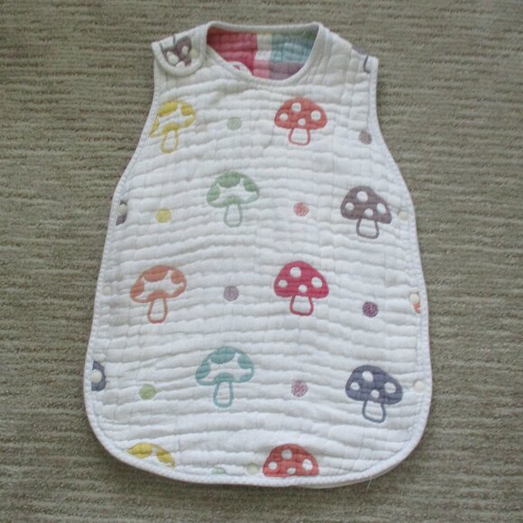 Hoppetta champignon 6 Gauze Sleeper / Onesie / Sleep Sack ~0 - 3 years ~ Japan - Picture 1 of 7